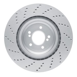 BMW M6 Brake Rotor (1) - Right Rear - R1 Concepts - GeoSPEC Coated Rotor - Drilled - `06-`10